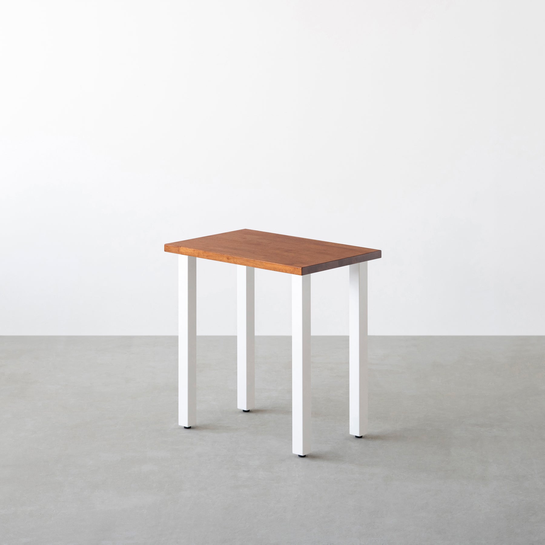 THE TABLE / コンパクトデスク ラバーウッド ブラウン × White Steel