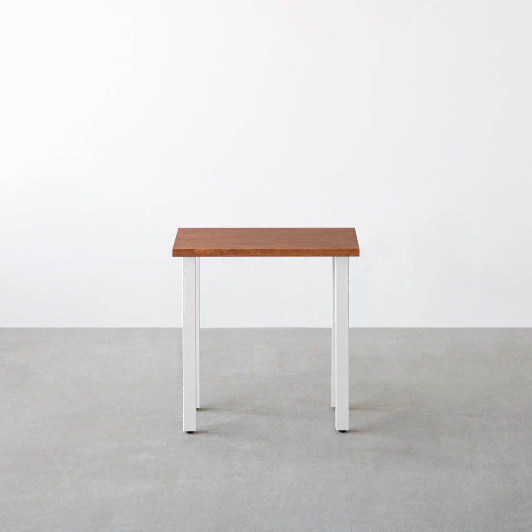 THE TABLE / コンパクトデスク ラバーウッド ブラウン × White Steel