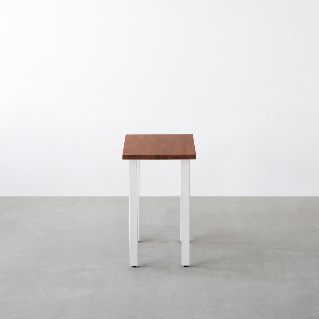 THE TABLE / コンパクトデスク ラバーウッド ブラウン × White Steel