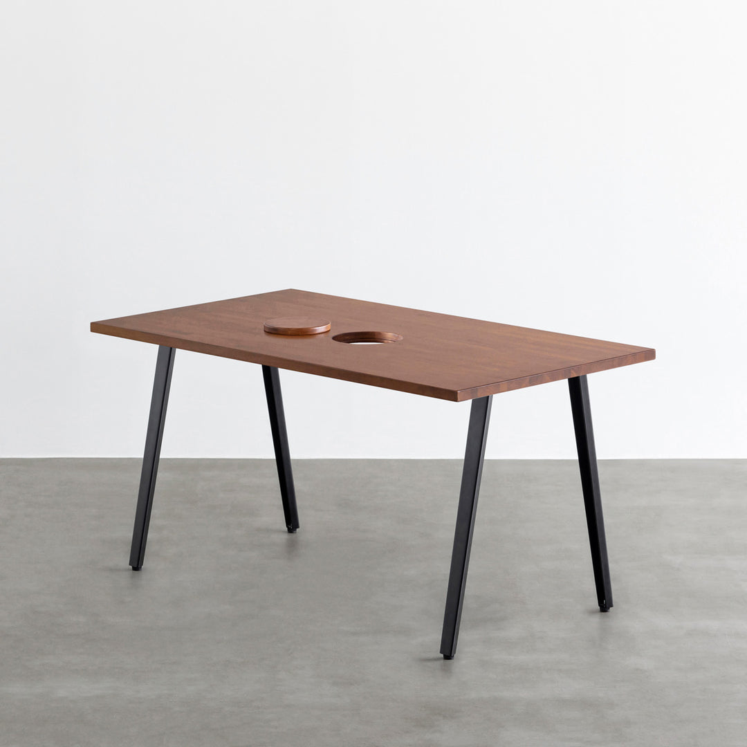 TABLE / ラバーウッド ブラウン × Black Steel THE TABLE / ラバーウッド ブラウン × Black Steel – KANADEMONO