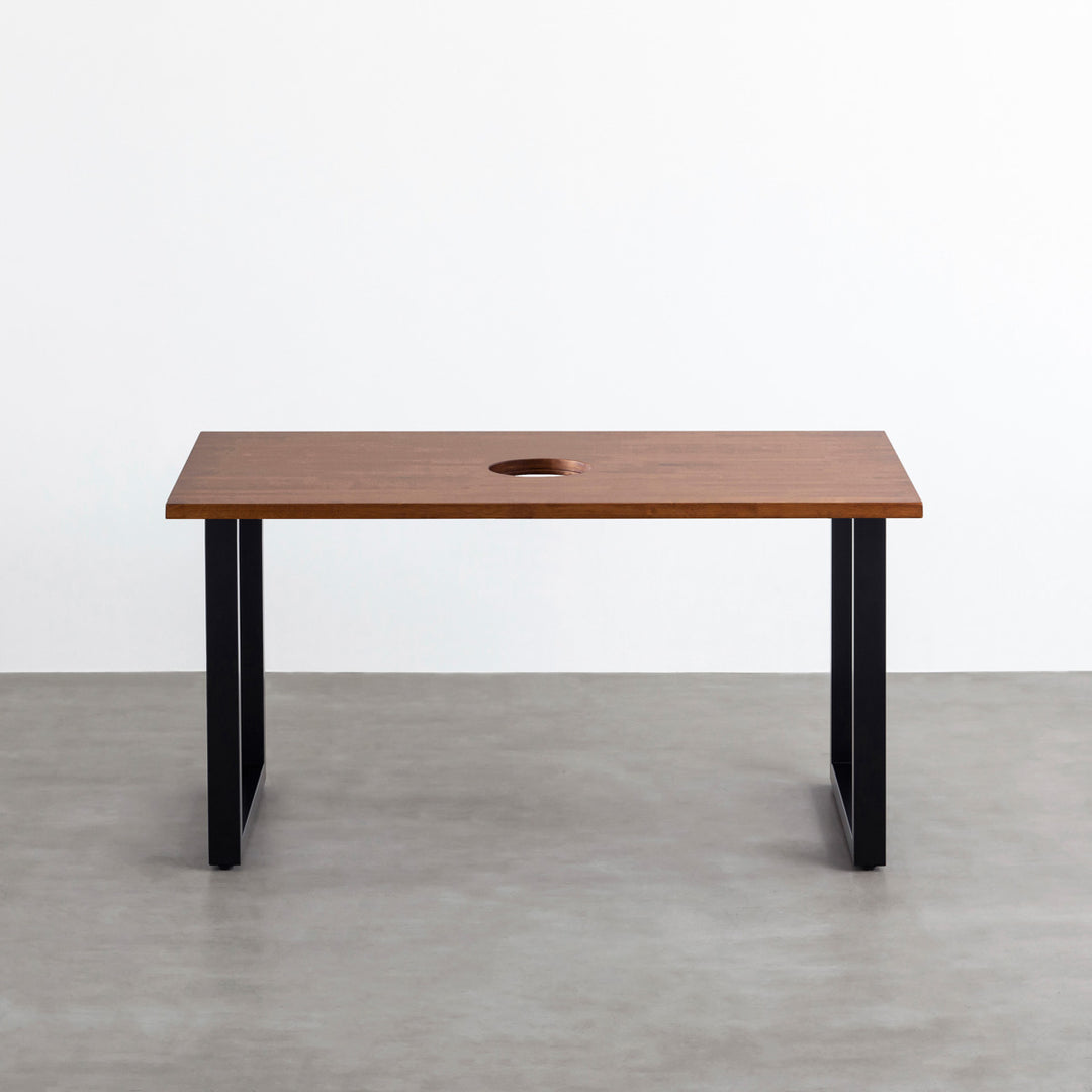 TABLE / ラバーウッド ブラウン × Black Steel THE TABLE / ラバーウッド ブラックブラウン × Black Steel – KANADEMONO