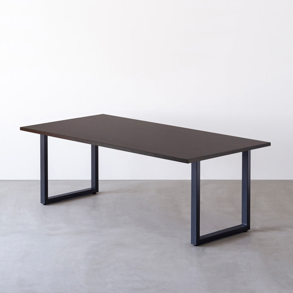 THE TABLE / ラバーウッド ブラックブラウン × Black Steel × W181 - 200cm – KANADEMONO