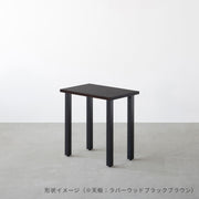 スマート造作テーブル / コンパクトデスク メラミン 無地 × 黒スチール脚
