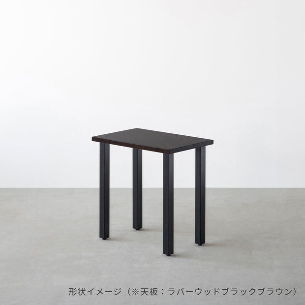 スマート造作テーブル / コンパクトデスク メラミン 無地 × 黒スチール脚
