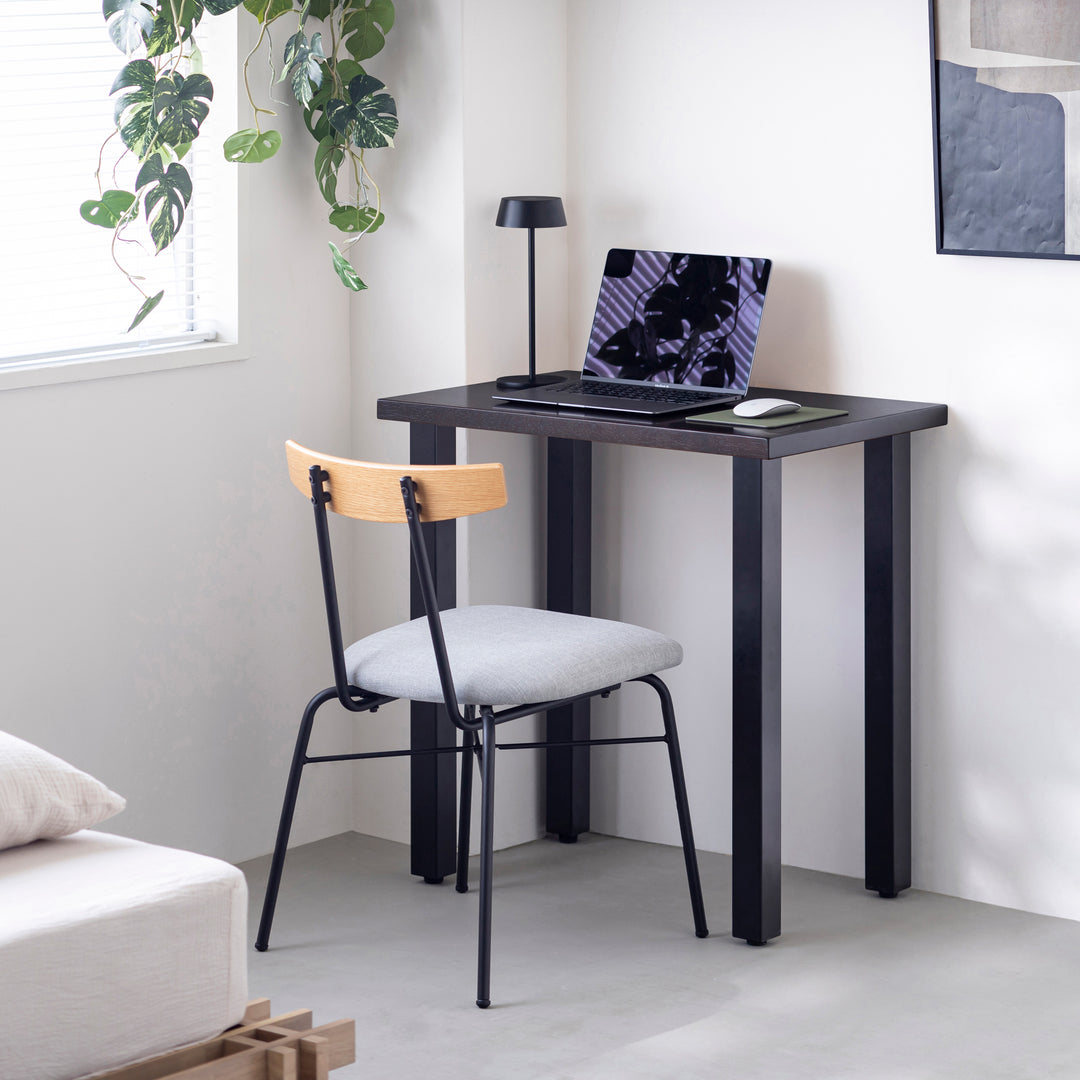 THE TABLE / コンパクトデスク ラバーウッド ブラックブラウン × Black