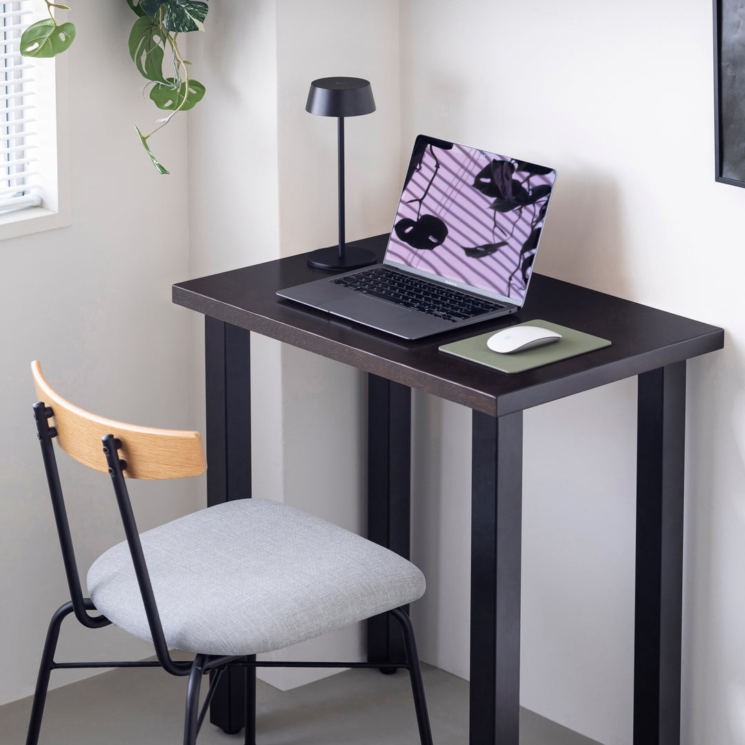 THE TABLE / コンパクトデスク ラバーウッド ブラックブラウン × Black