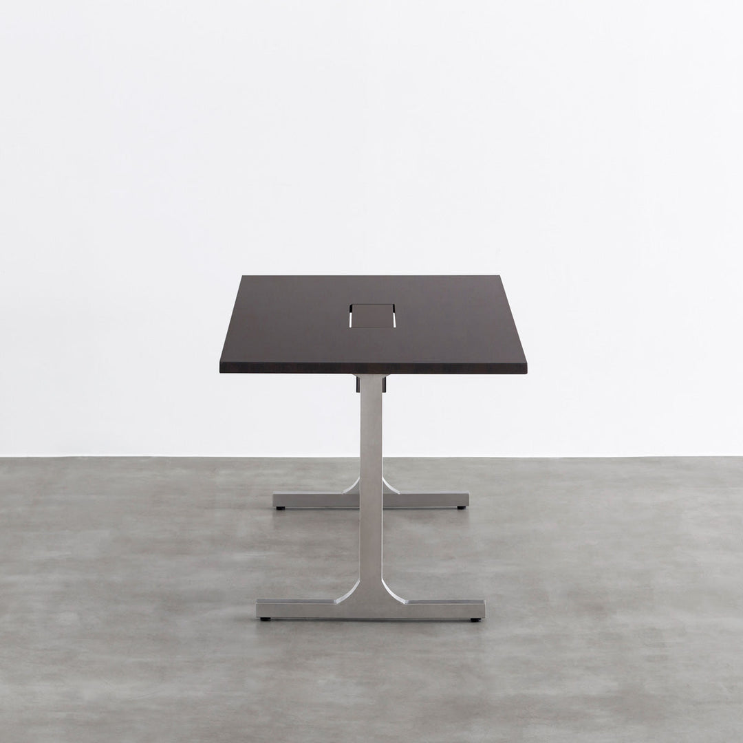 THE TABLE / ラバーウッド ブラックブラウン × Stainless 配線