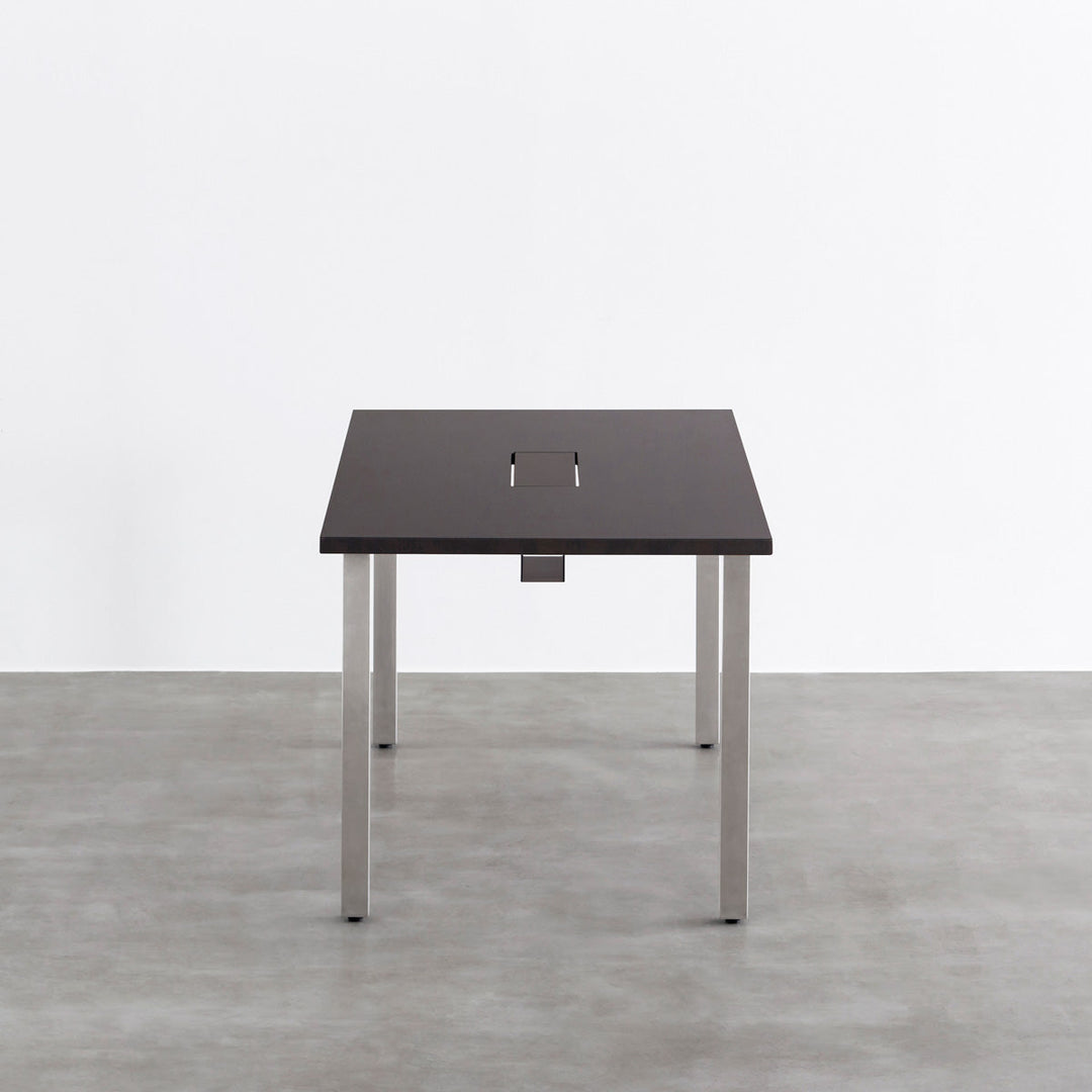 THE TABLE / ラバーウッド ブラックブラウン × Stainless 配線