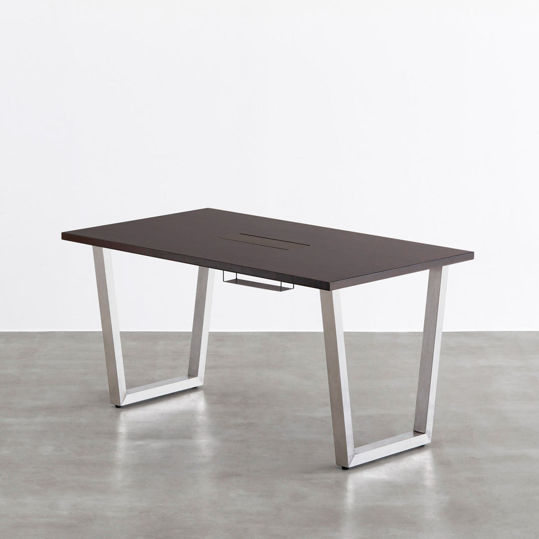 THE TABLE / ラバーウッド ブラックブラウン × Stainless 配線