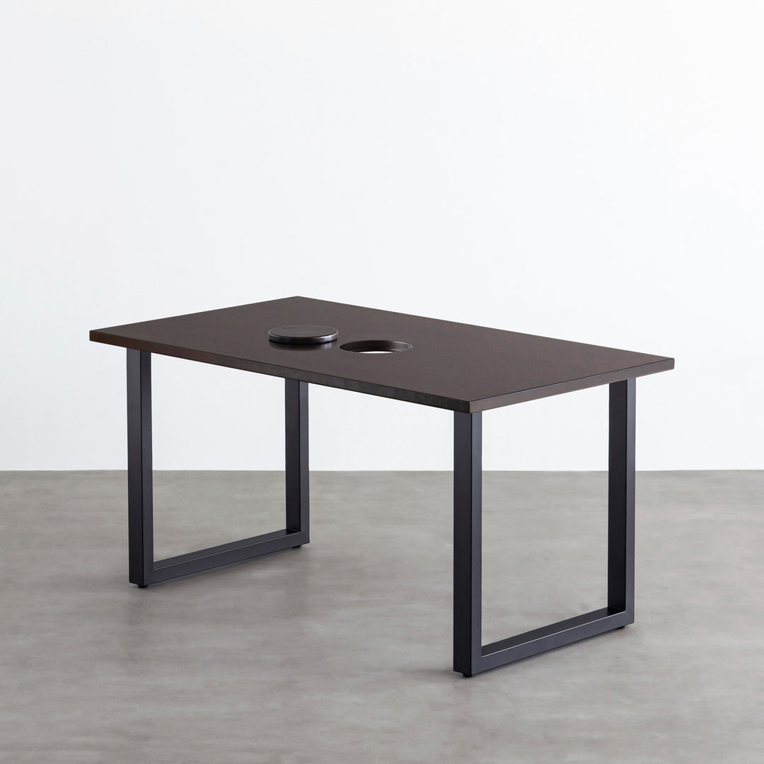 BUUlu テーブル THE TABLE / ラバーウッド ナチュラル × Black Steel – KANADEMONO