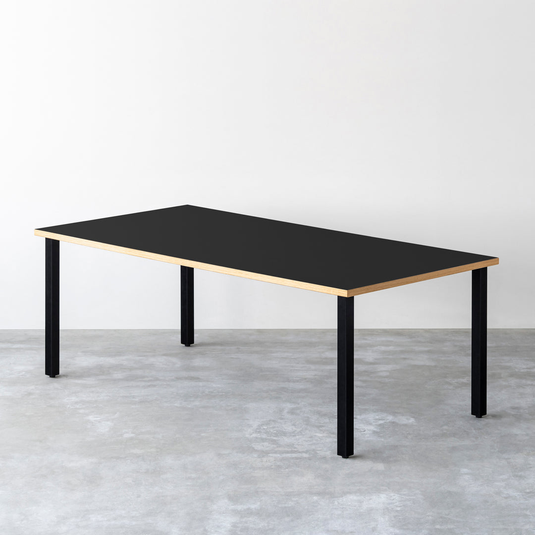 【kanademono】FloralVinesTribalRug120×170 THE TABLE / リノリウム 全32色 × Black Steel × W181 - 200cm