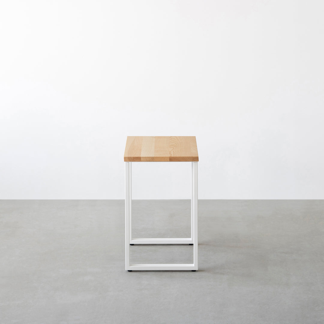 THE TABLE / コンパクトデスク 無垢 ホワイトアッシュ × White Steel