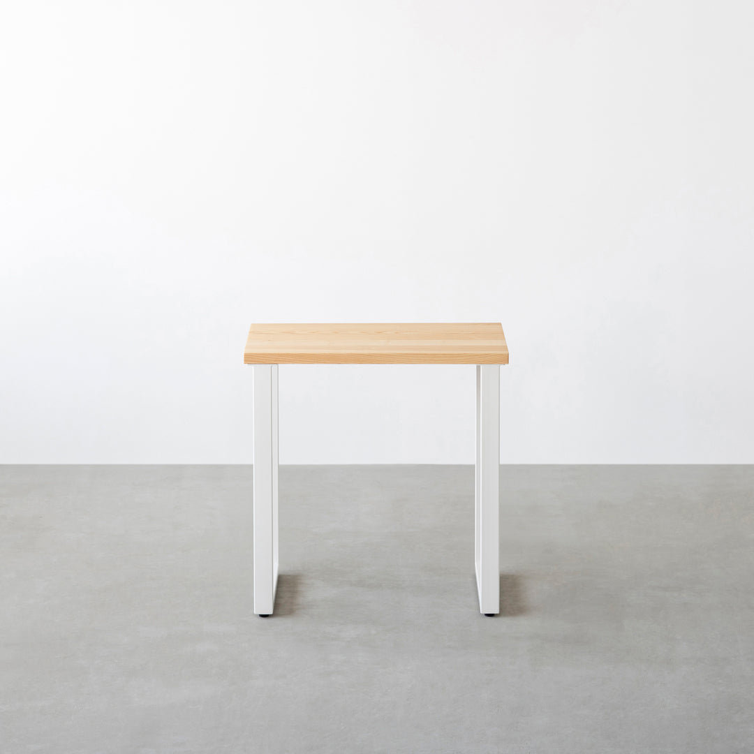 THE TABLE / コンパクトデスク 無垢 ホワイトアッシュ × White Steel