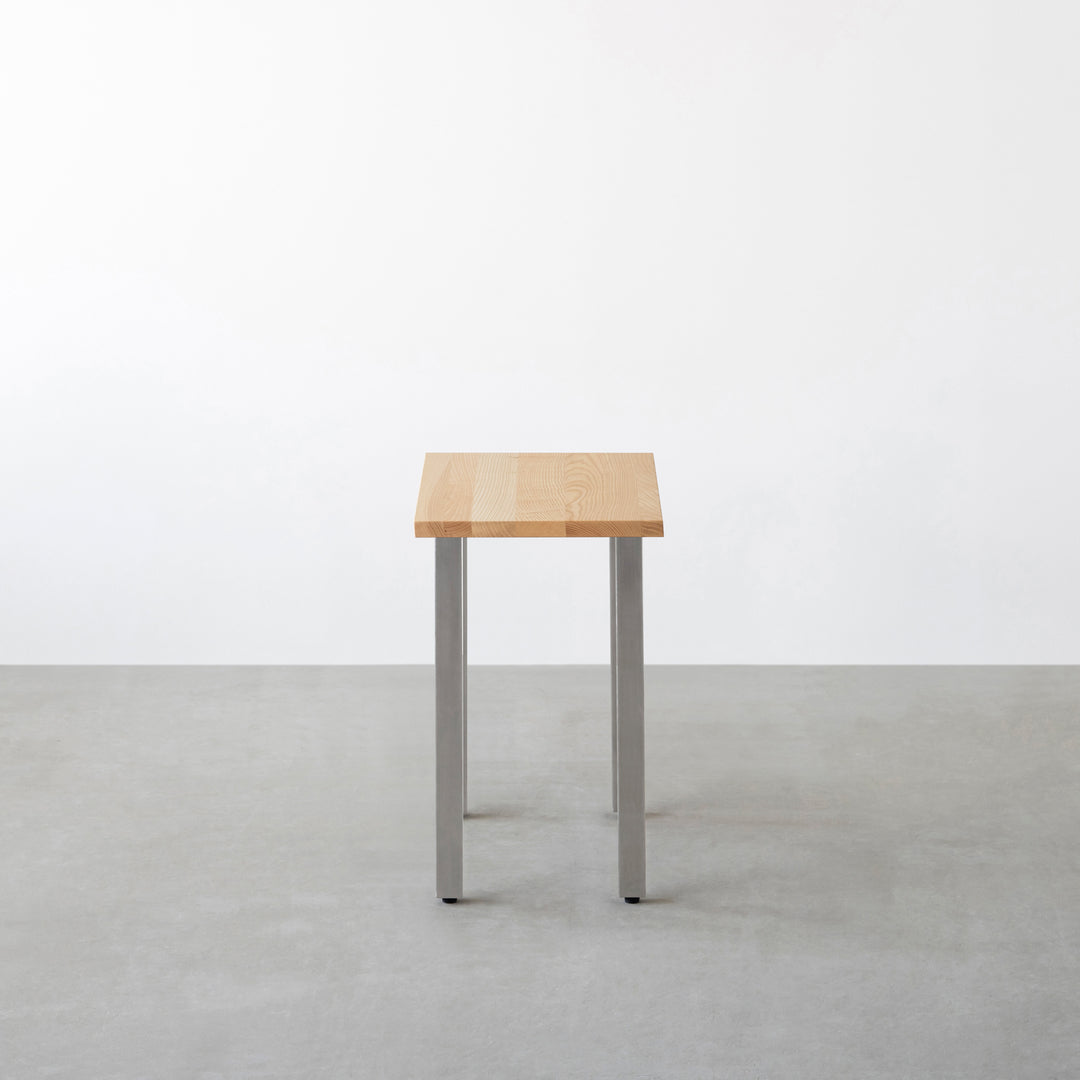 THE TABLE / コンパクトデスク 無垢 ホワイトアッシュ × Stainless