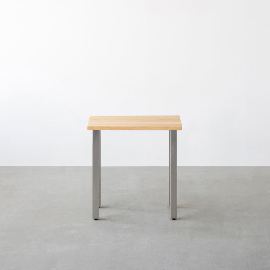 THE TABLE / コンパクトデスク 無垢 ホワイトアッシュ × Stainless