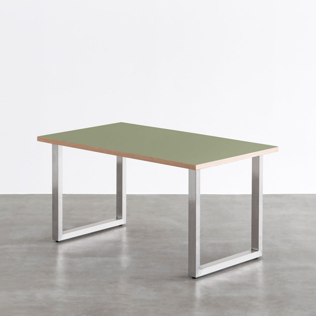 THE TABLE / リノリウム グリーン系 × Stainless – KANADEMONO