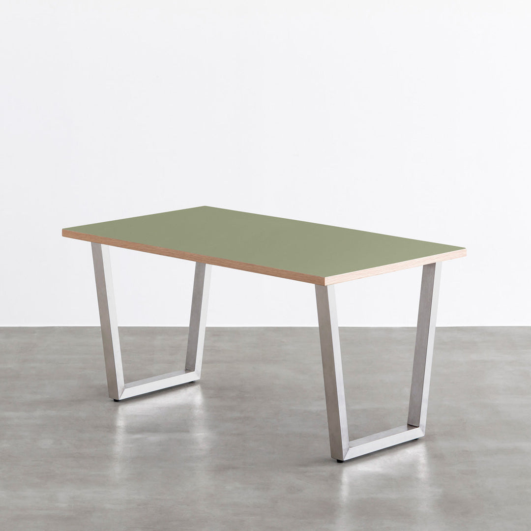 THE TABLE / リノリウム グリーン系 × Stainless – KANADEMONO