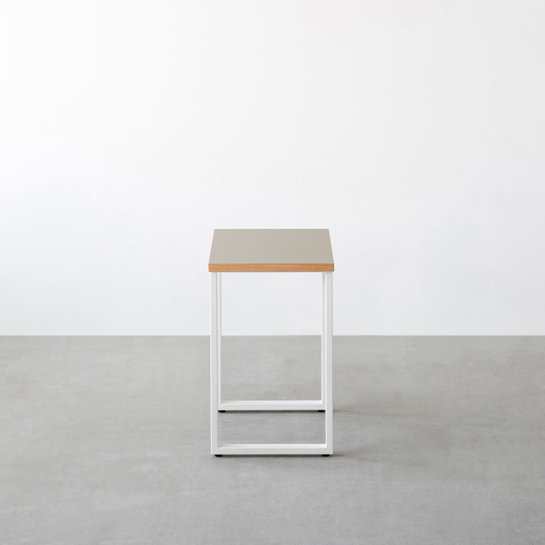 THE TABLE / コンパクトデスク リノリウム 全32色 × White Steel