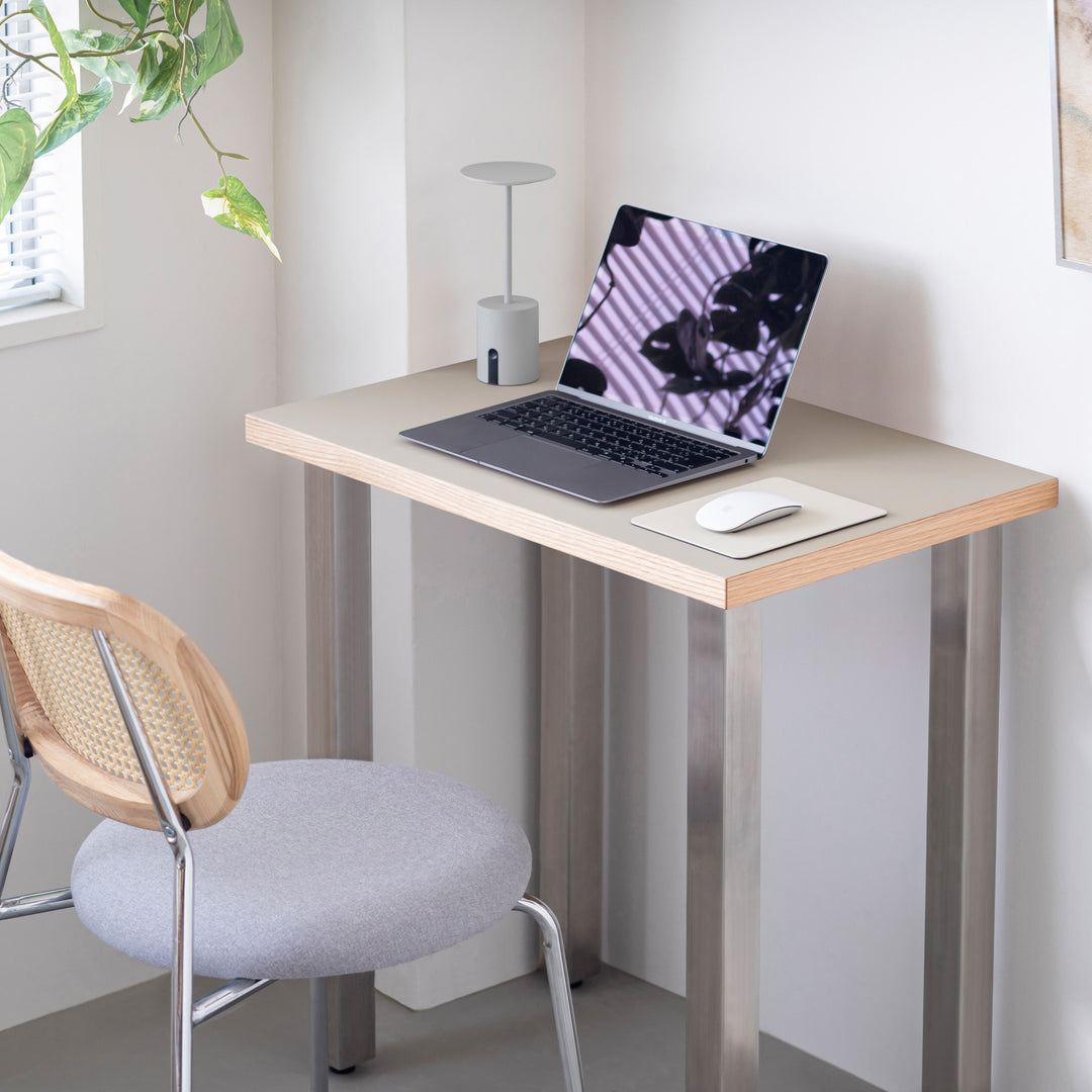 THE TABLE / コンパクトデスク リノリウム 全32色 × Stainless