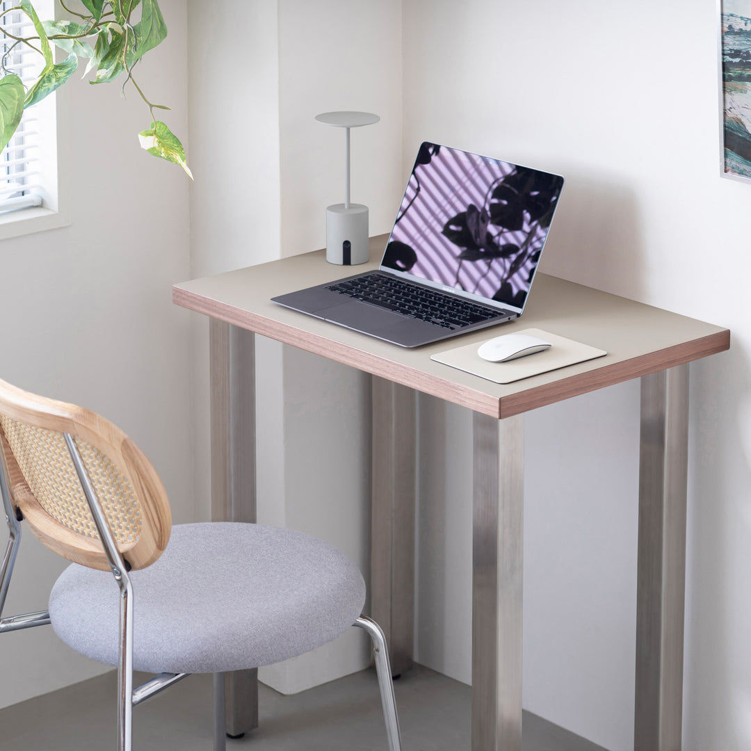 THE TABLE / コンパクトデスク リノリウム 全32色 × Stainless
