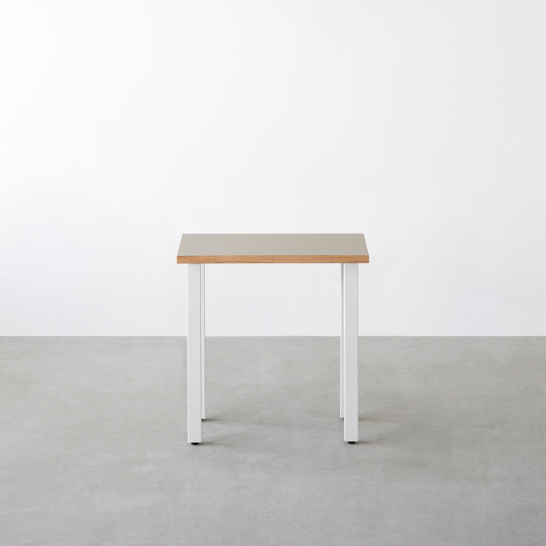 THE TABLE / コンパクトデスク リノリウム 全32色 × White Steel