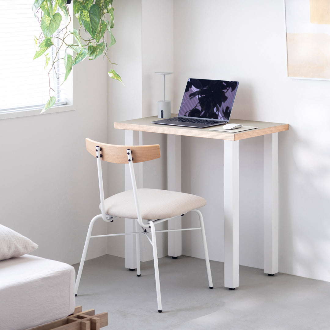 THE TABLE / コンパクトデスク リノリウム 全32色 × White Steel