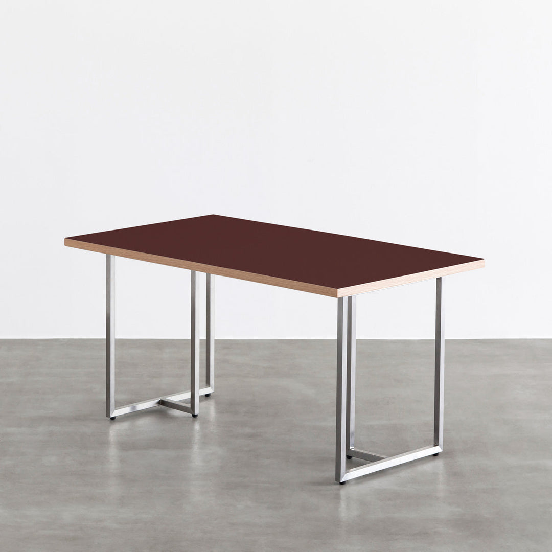 THE TABLE / リノリウム レッド・オレンジ系 × Stainless