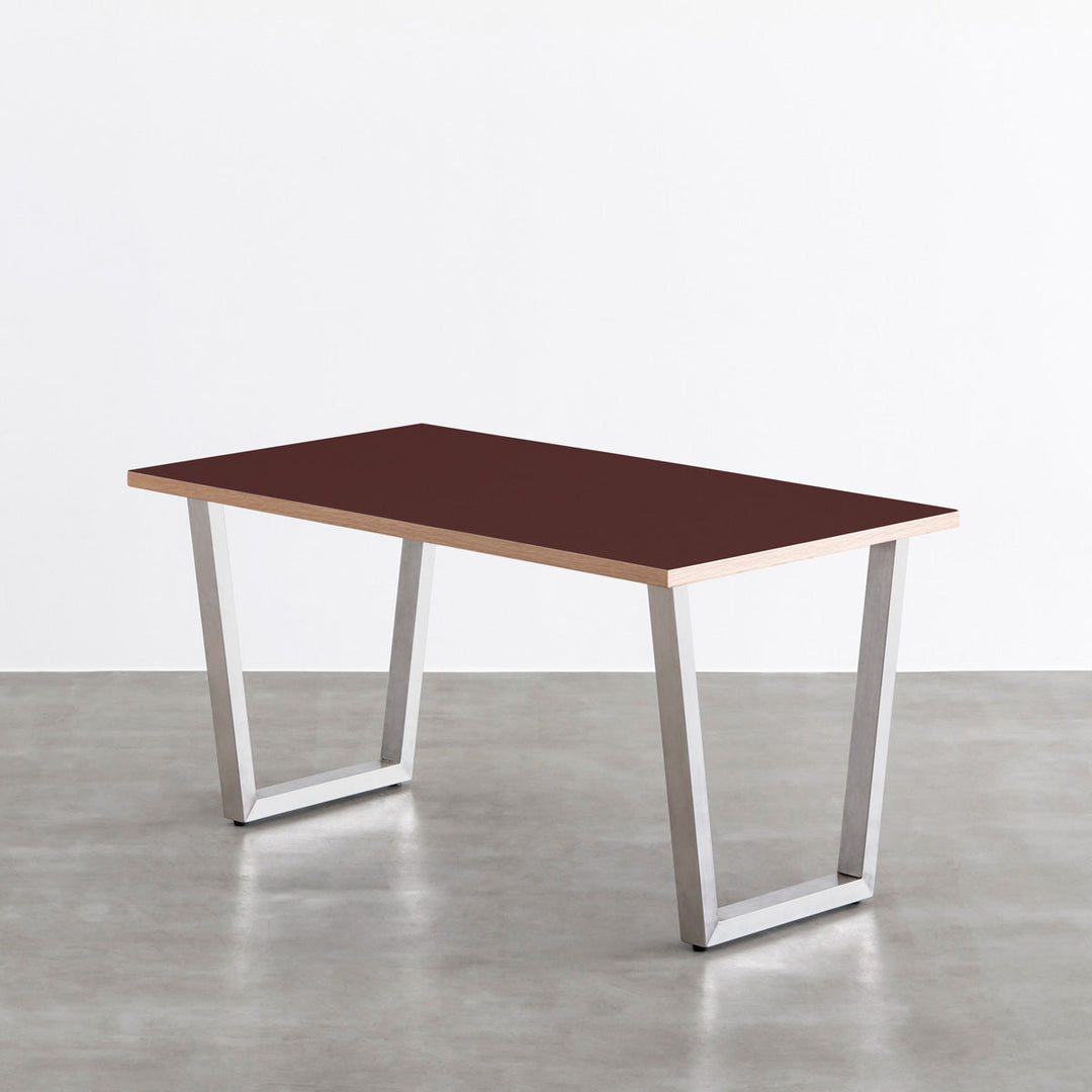 THE TABLE / リノリウム レッド・オレンジ系 × Stainless