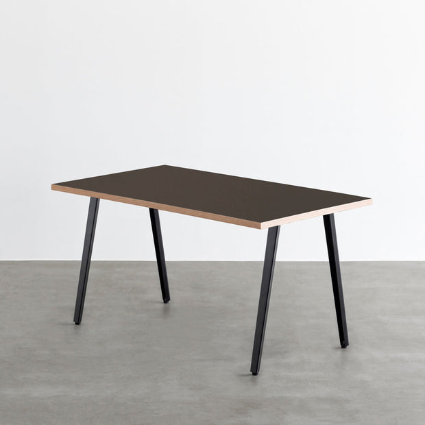 THE TABLE / リノリウム ブラック・ブラウン系 × Black Steel – KANADEMONO