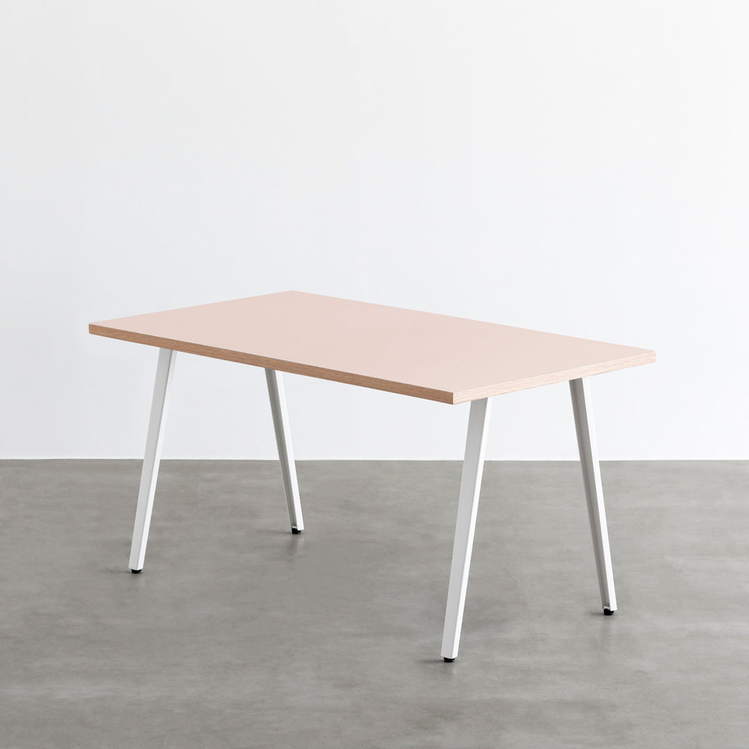 THE TABLE / リノリウム レッド・オレンジ系 × White Steel – KANADEMONO