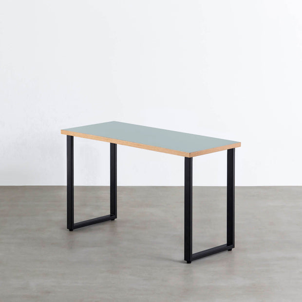 THE TABLE / リノリウム ブルー系 × Black Steel