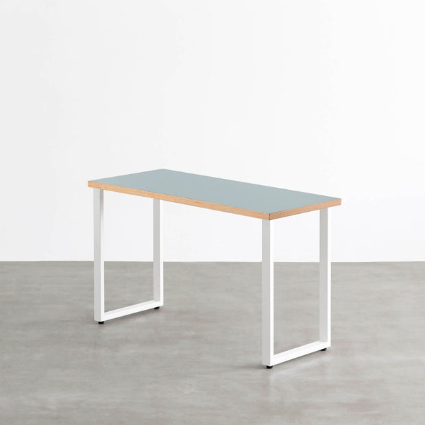 THE TABLE / リノリウム ブルー系 × White Steel
