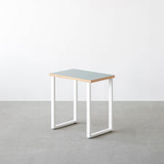 THE TABLE / コンパクトデスク リノリウム 全32色 × White Steel