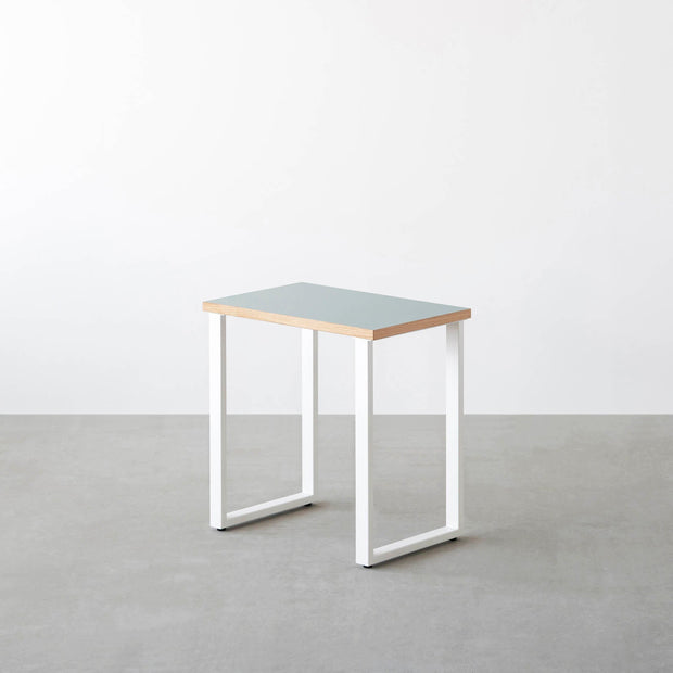 THE TABLE / コンパクトデスク リノリウム 全32色 × White Steel