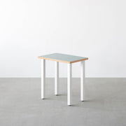 THE TABLE / コンパクトデスク リノリウム 全32色 × White Steel