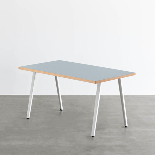 THE TABLE / リノリウム ブルー系 × White Steel