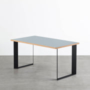 THE TABLE / リノリウム ブルー系 × Black Steel