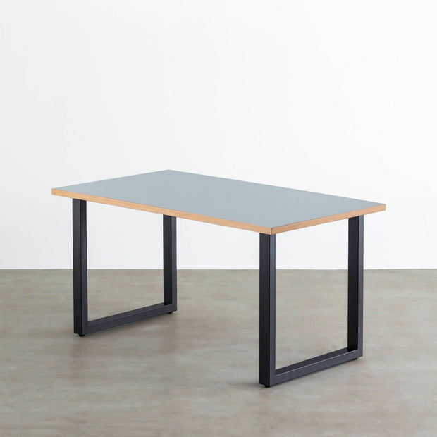 THE TABLE / リノリウム ブルー系 × Black Steel