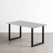 THE TABLE / リノリウム ブルー系 × Black Steel