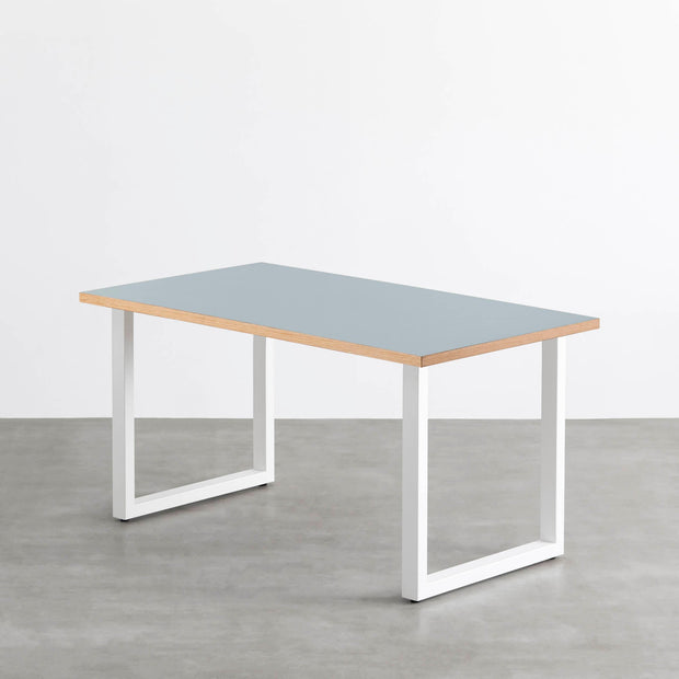 THE TABLE / リノリウム ブルー系 × White Steel