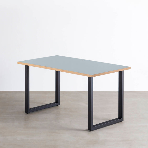 THE TABLE / リノリウム ブルー系 × Black Steel