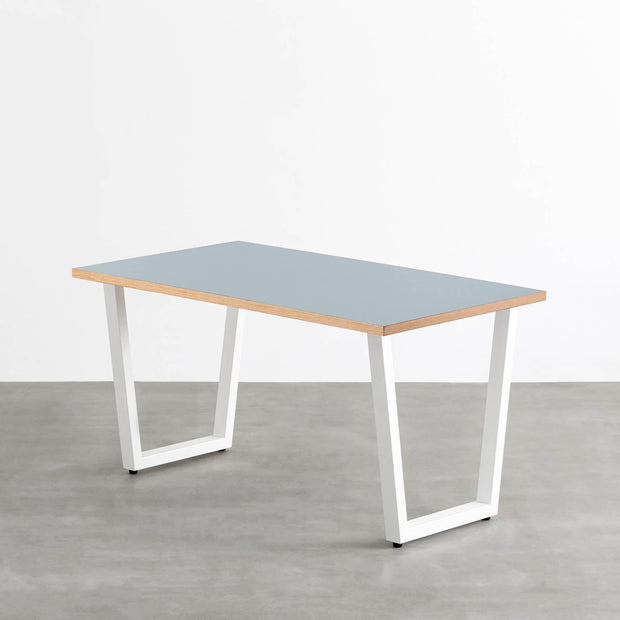 THE TABLE / リノリウム ブルー系 × White Steel