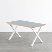 THE TABLE / リノリウム ブルー系 × White Steel