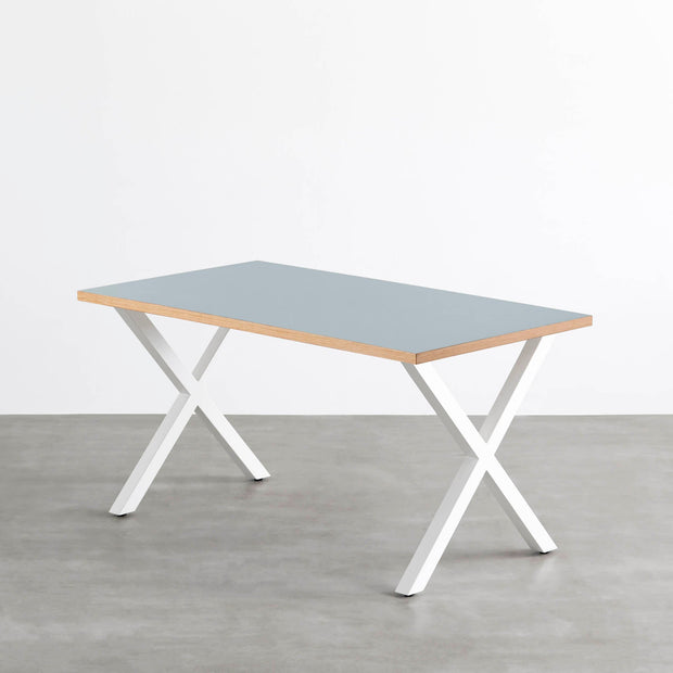 THE TABLE / リノリウム ブルー系 × White Steel