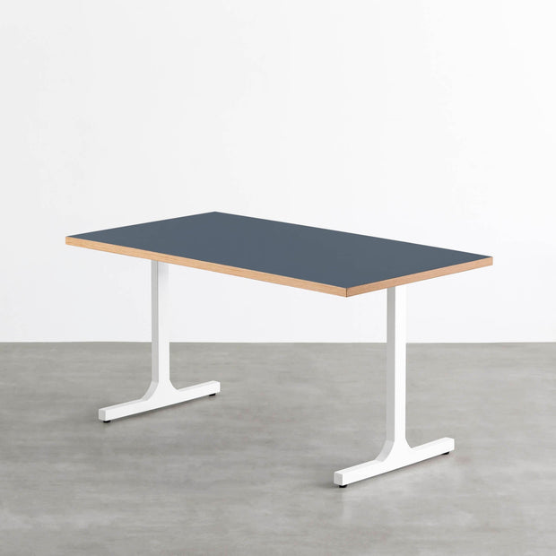 THE TABLE / リノリウム ブルー系 × White Steel