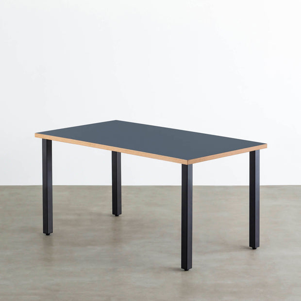 THE TABLE / リノリウム ブルー系 × Black Steel