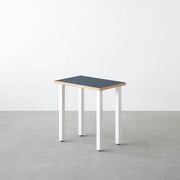 THE TABLE / コンパクトデスク リノリウム 全32色 × White Steel