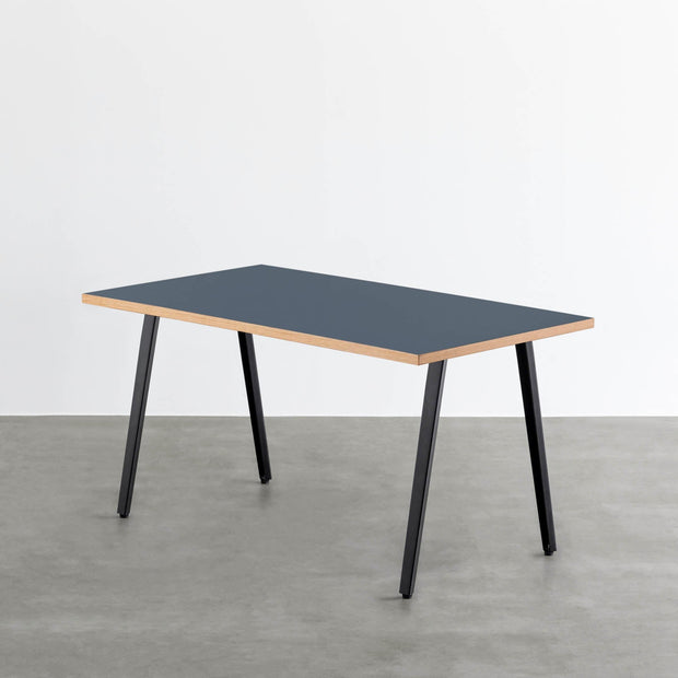 THE TABLE / リノリウム ブルー系 × Black Steel