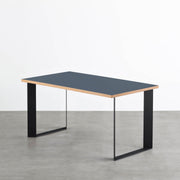 THE TABLE / リノリウム ブルー系 × Black Steel