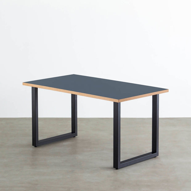 THE TABLE / リノリウム ブルー系 × Black Steel